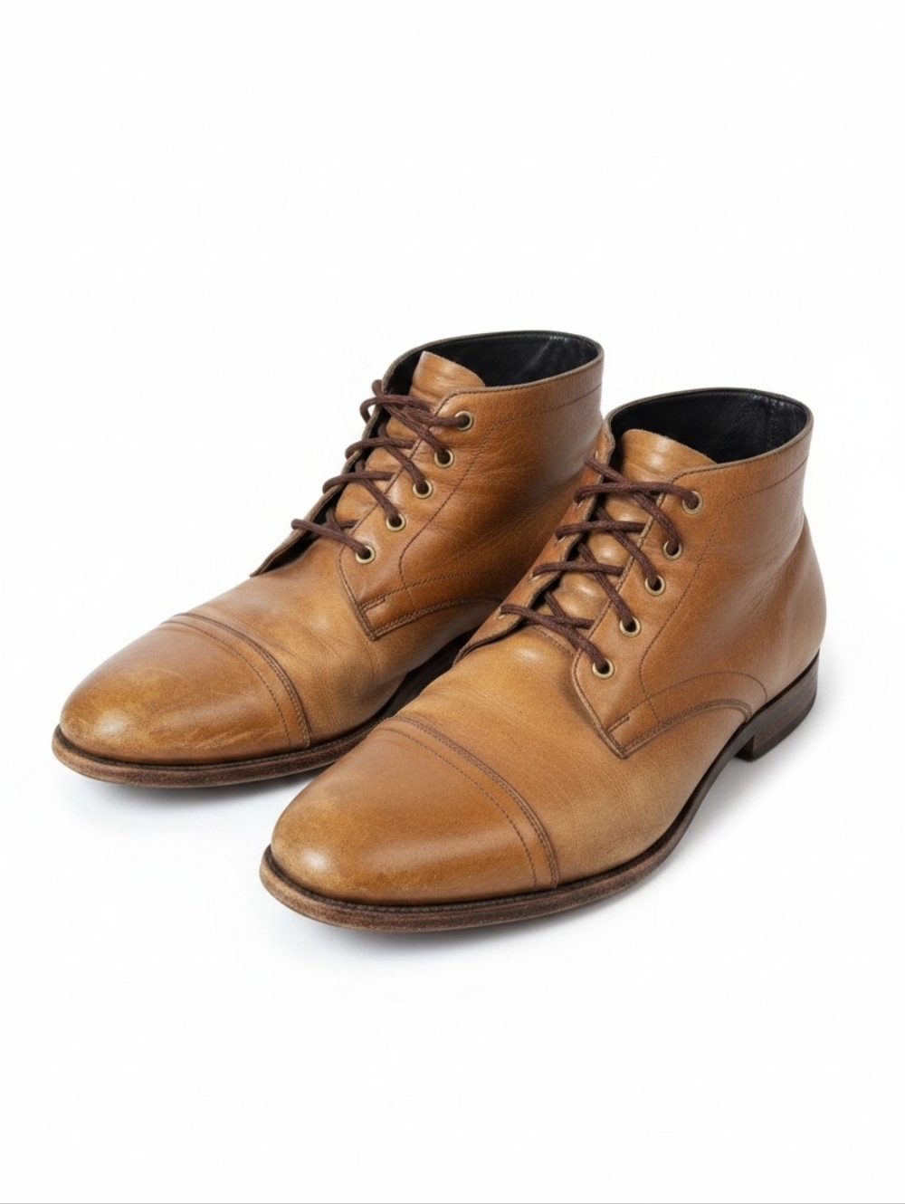 Thursday Boot Co. Cadet Cap-Toe Leather Boots Walnut Size 12.5